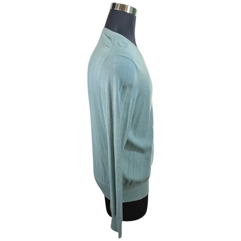 BANANA REPUBLIC‎ Luxury Silk/ Cotton/ Cashmere Blend Sweater Mint Green Size XL